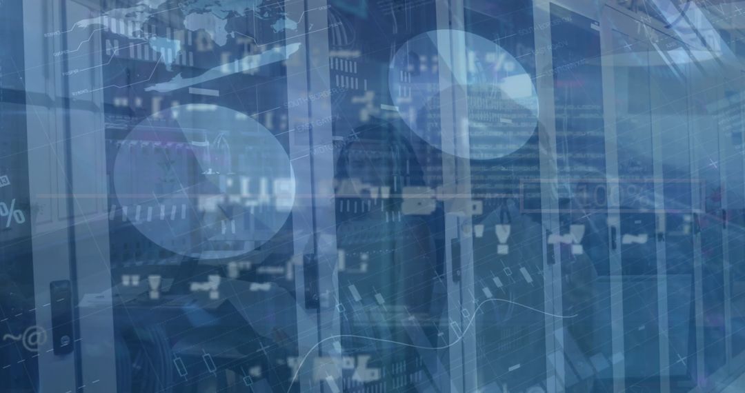 Abstract Concept of Financial Data Processing and Analytics