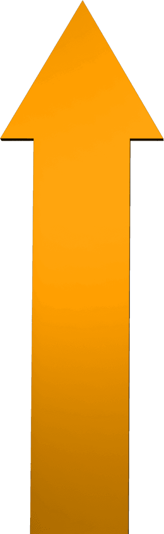 Orange Arrow Pointing Upwa gridsrds on Transparent Background