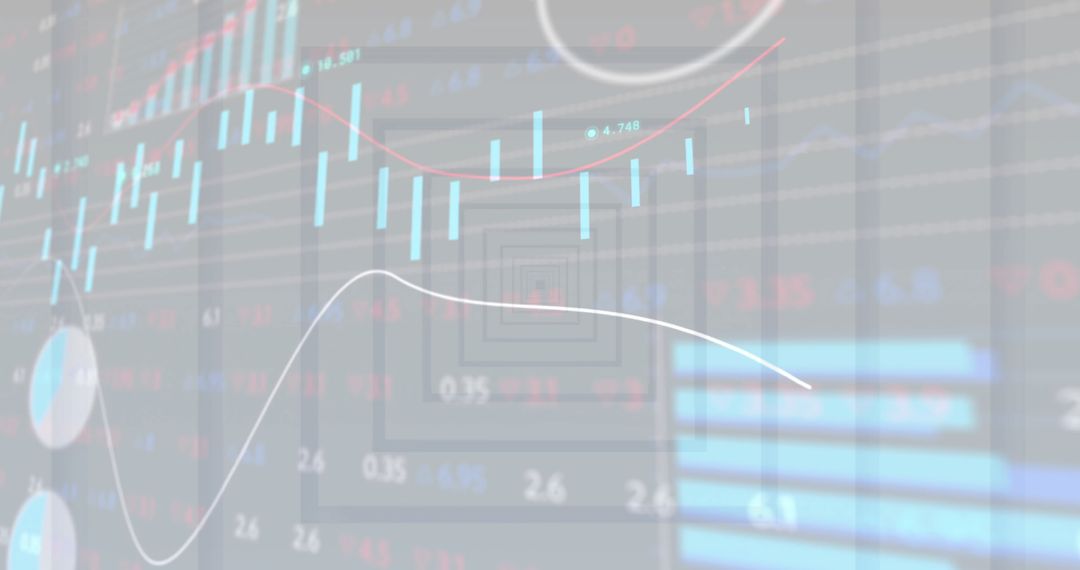 Abstract Financial Data and Market Analysis Visualization