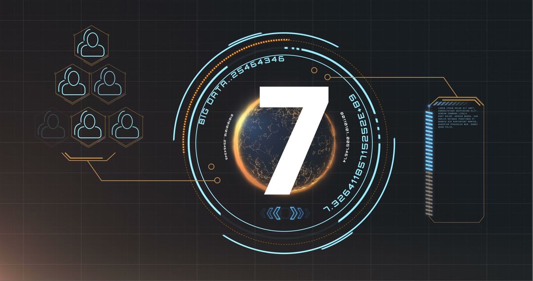 Digital Countdown with Futuristic Connectivity Visuals