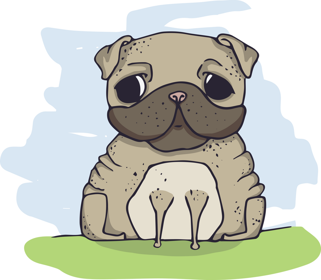 Adorable Pug Illustration on Transparent Background - Download Free Stock Images Pikwizard.com