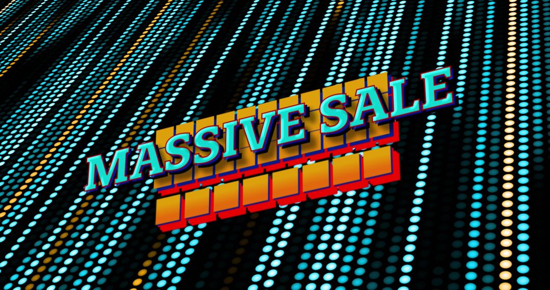 Retro Textured Massive Sale Burst Digital Design