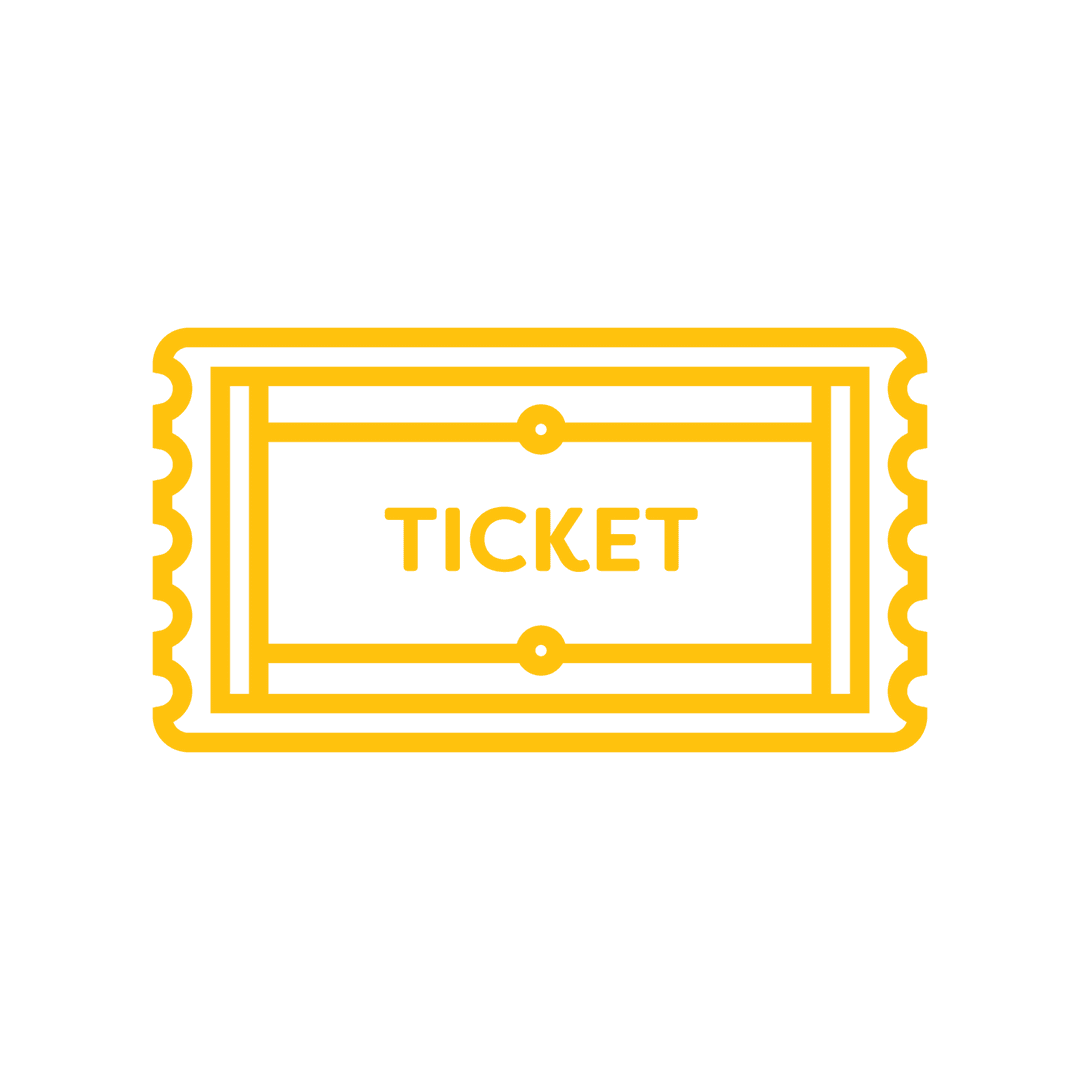 Yellow Ticket Icon on Transparent Background for Digital Use