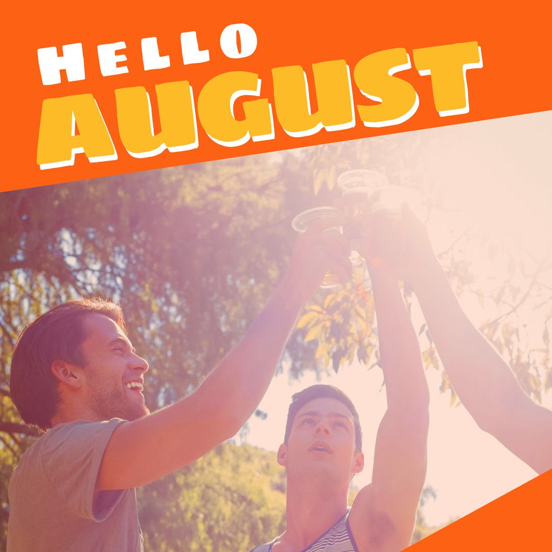 Friends Celebrating Summer with Toast in Sunshine