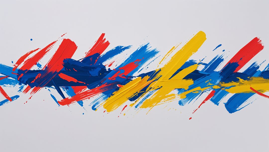 Vibrant Abstract with Bold Acrylic Strokes