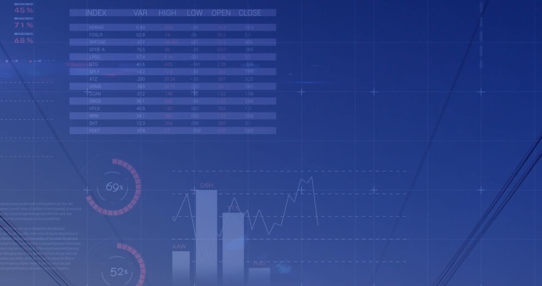 Digital Interface with Data Charts and Graphs Overlaying Electric Pylons