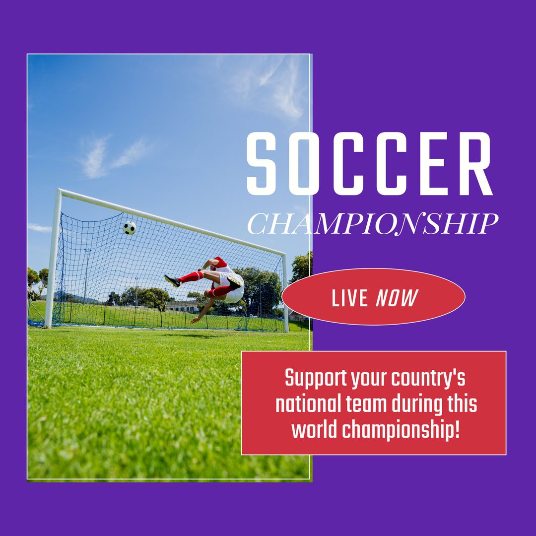 Dynamic Soccer Goalie Making Goalkeeping Save in Action