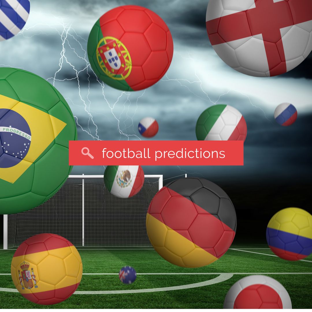 Football Predictions with Flags from World Nations