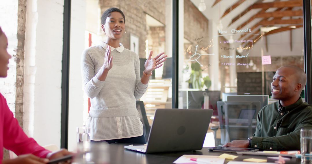 Casual Team Meeting in Modern Office