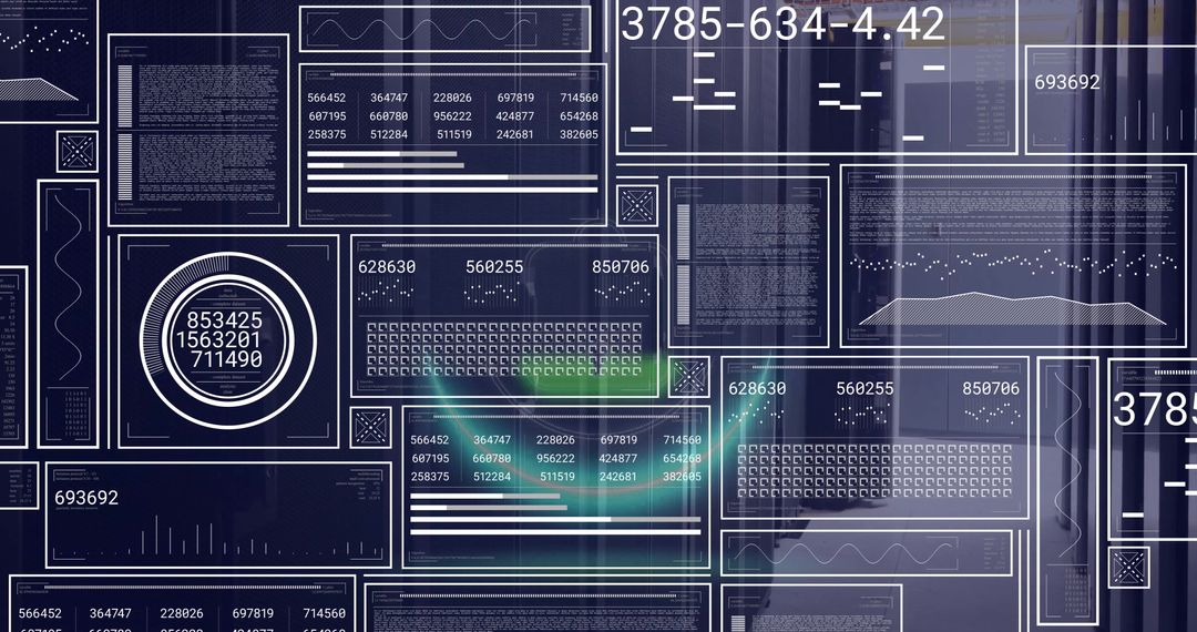 Digital Financial Data Interface Amid Rising Graphical Elements