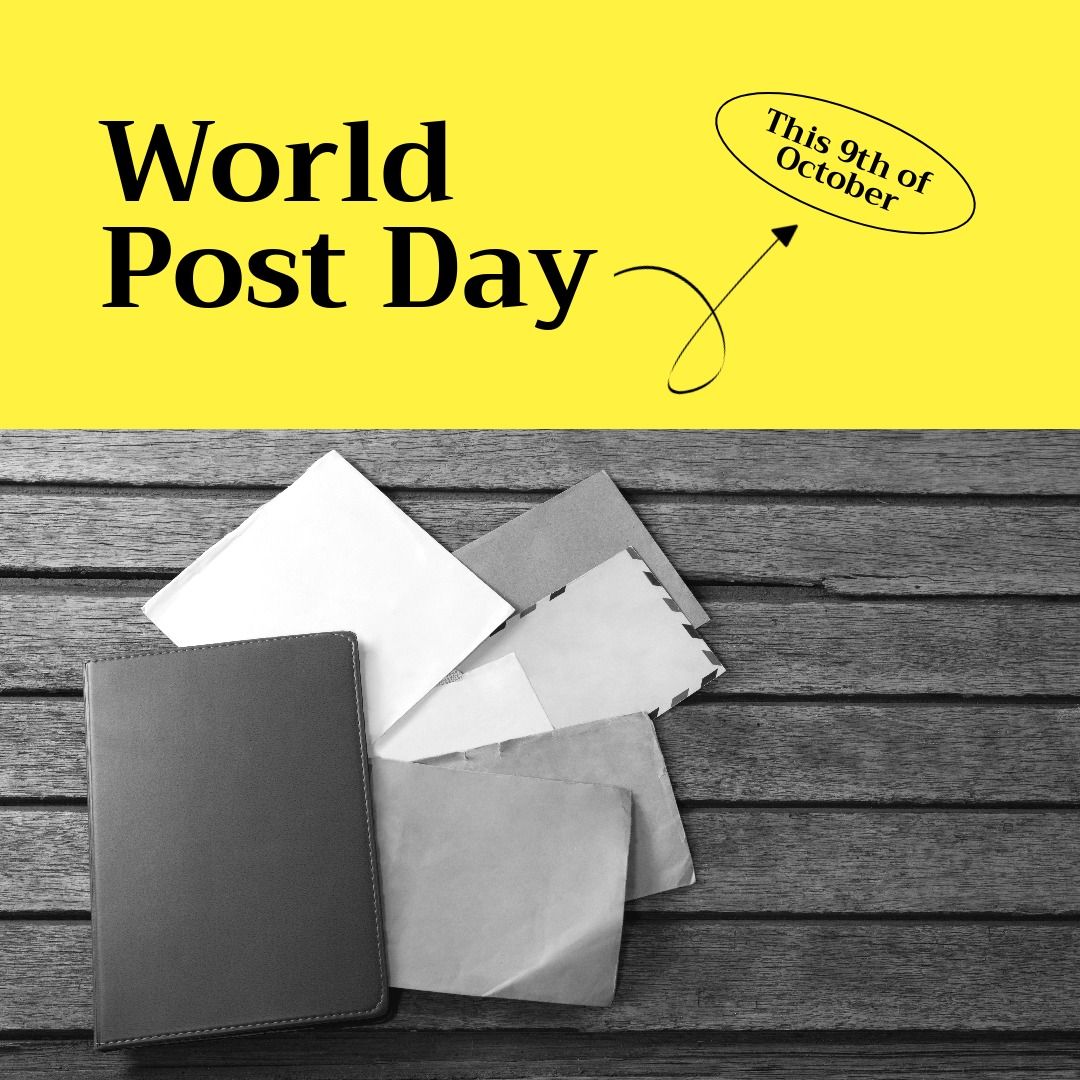 World Post Day Concept with Envelopes and Copy Space - Download Free Stock Templates Pikwizard.com