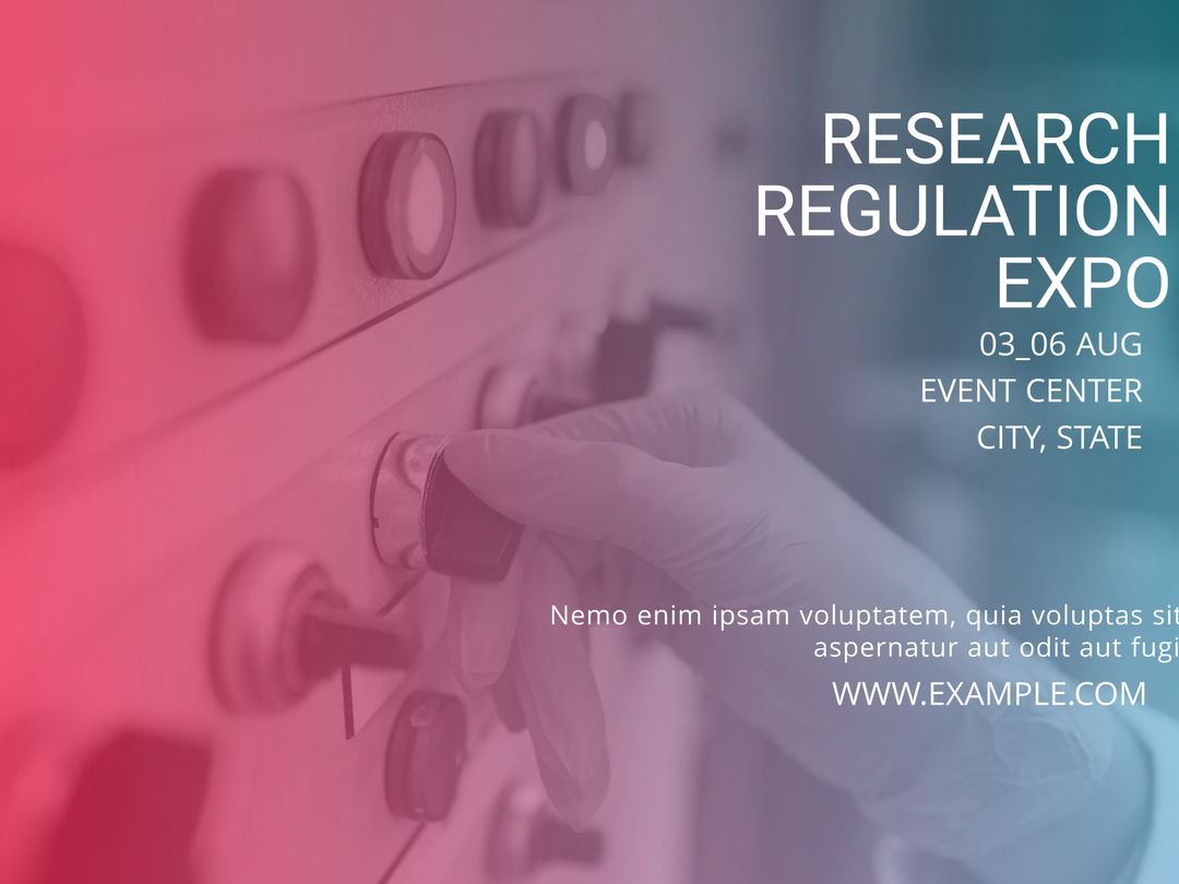 Researcher Adjusting Laboratory Equipment for Educational Event Promotion