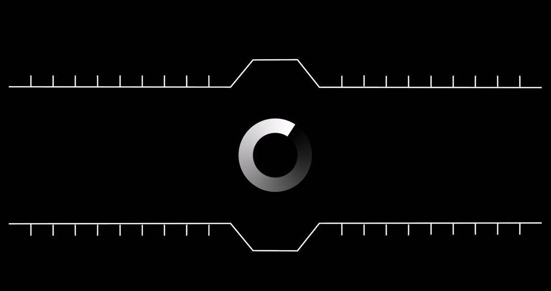 Futuristic Digital Loading Animation on Black Background