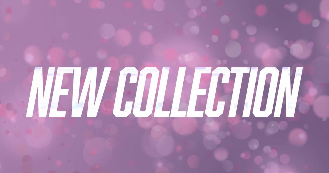 Modern New Collection Announcement with Purple Bokeh Background