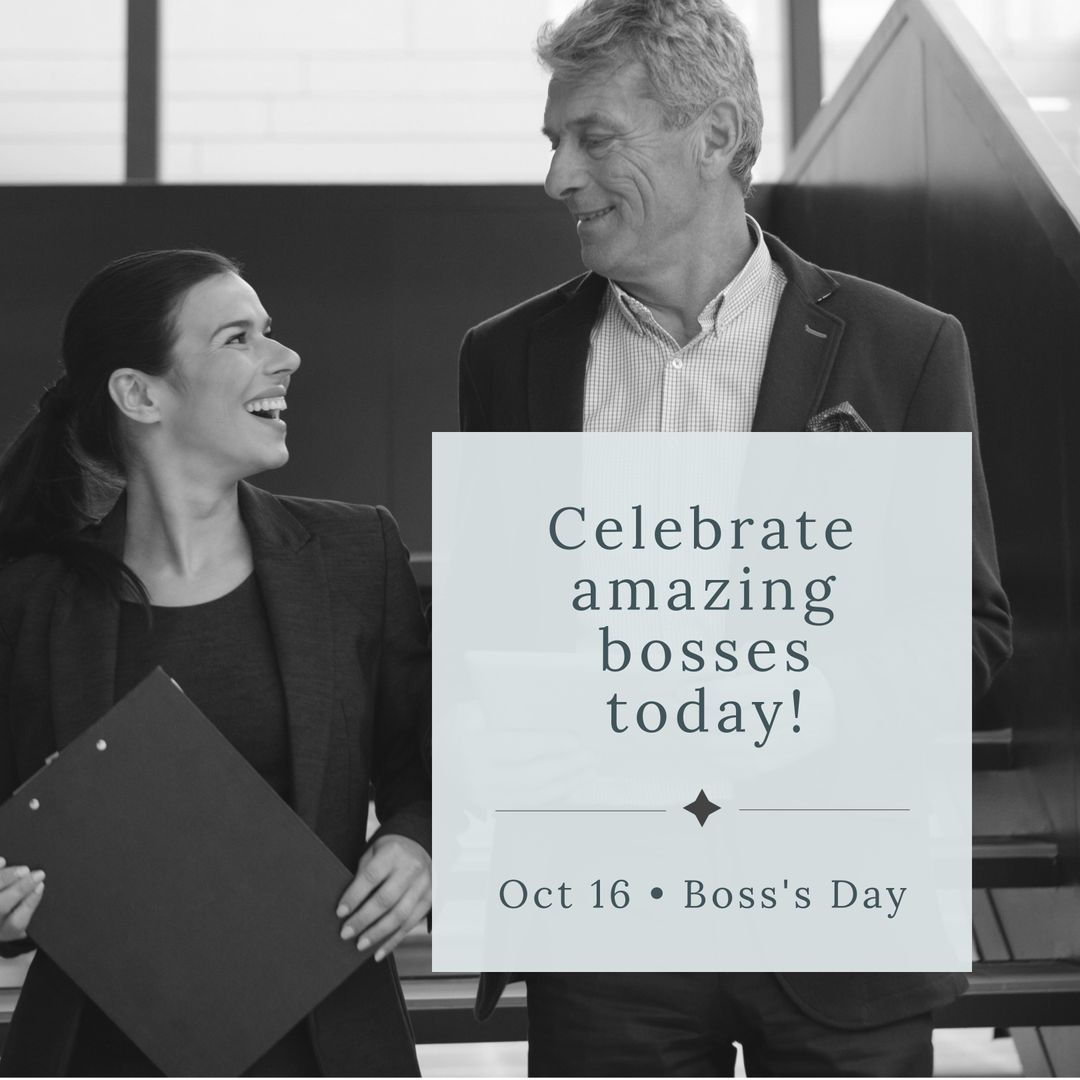 Celebrating Boss’s Day with Team on October 16th in Office - Download Free Stock Templates Pikwizard.com