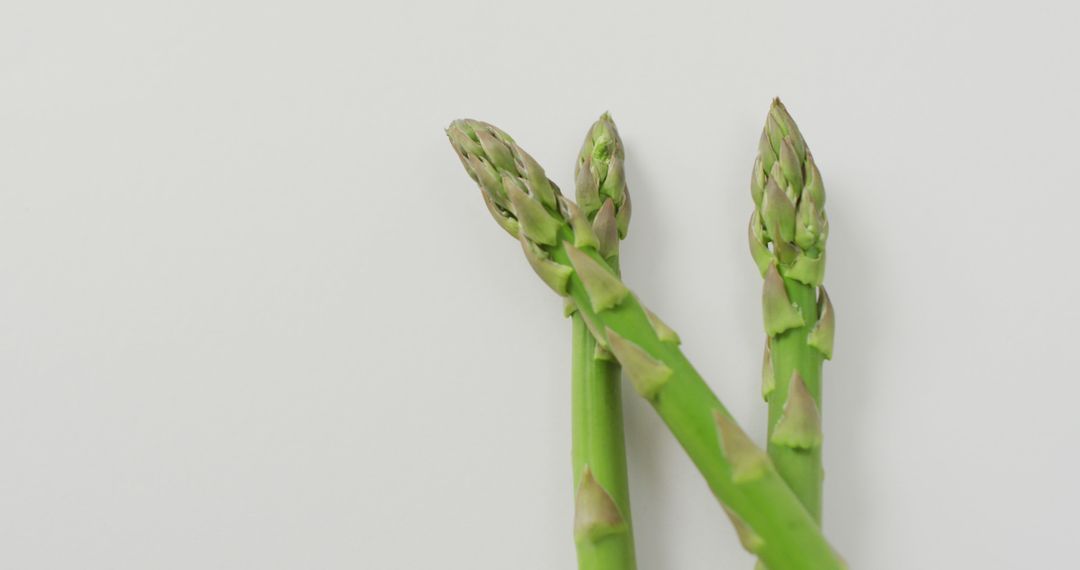 Close-Up of Fresh Asparagus Stalks on White Background - Free Images, Stock Photos and Pictures on Pikwizard.com