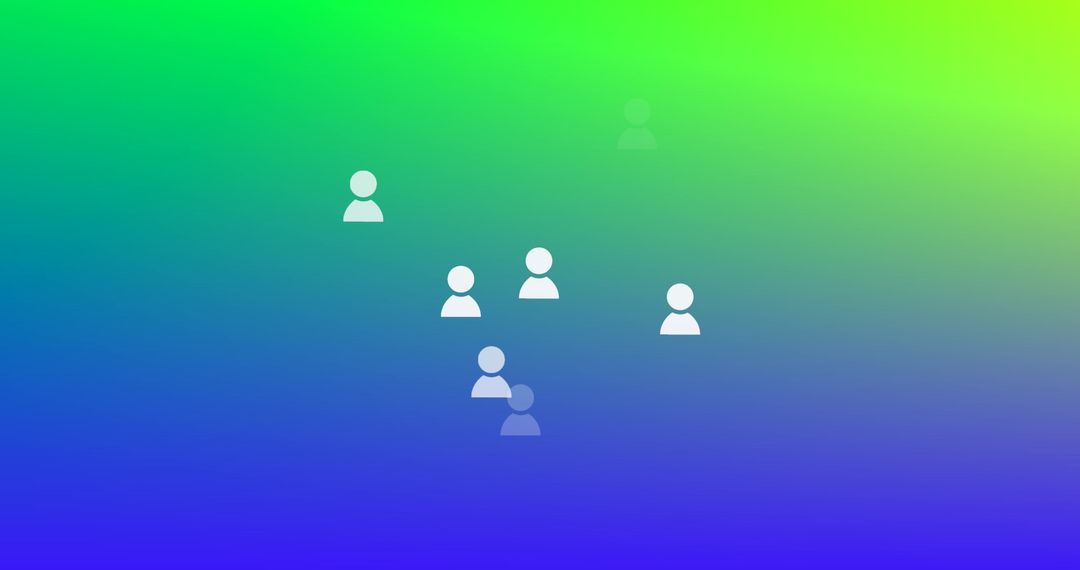 Social Media Icons Over Vibrant Multicolored Gradient