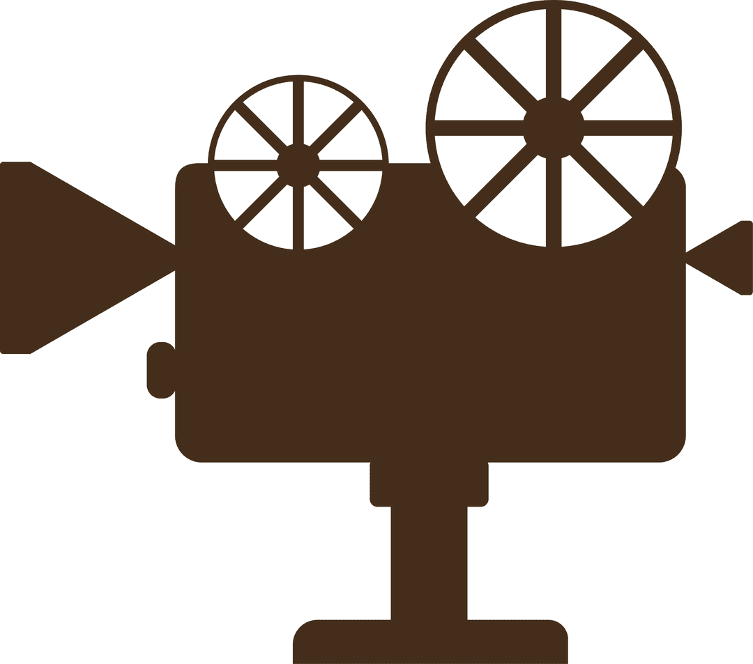 Retro Film Camera Icon on Transparent Background Symbolizing Cinematic History