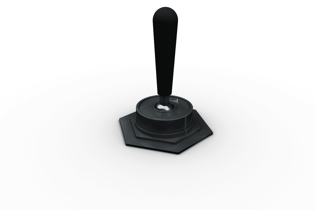 Black Switch with Hexagonal Base on Transparent Background, Vector Illustration - Download Free Stock Images Pikwizard.com