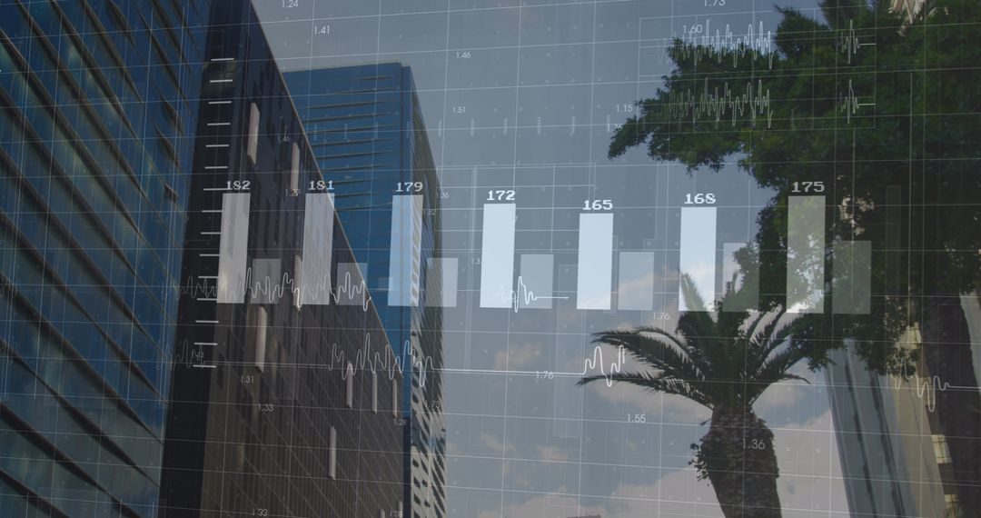 Financial Data Analysis Over Metropolitan Skyline