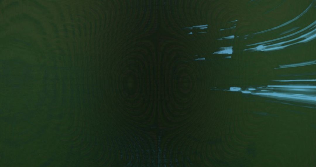 Abstract Blue Light Trails Creating Surrealistic Pattern