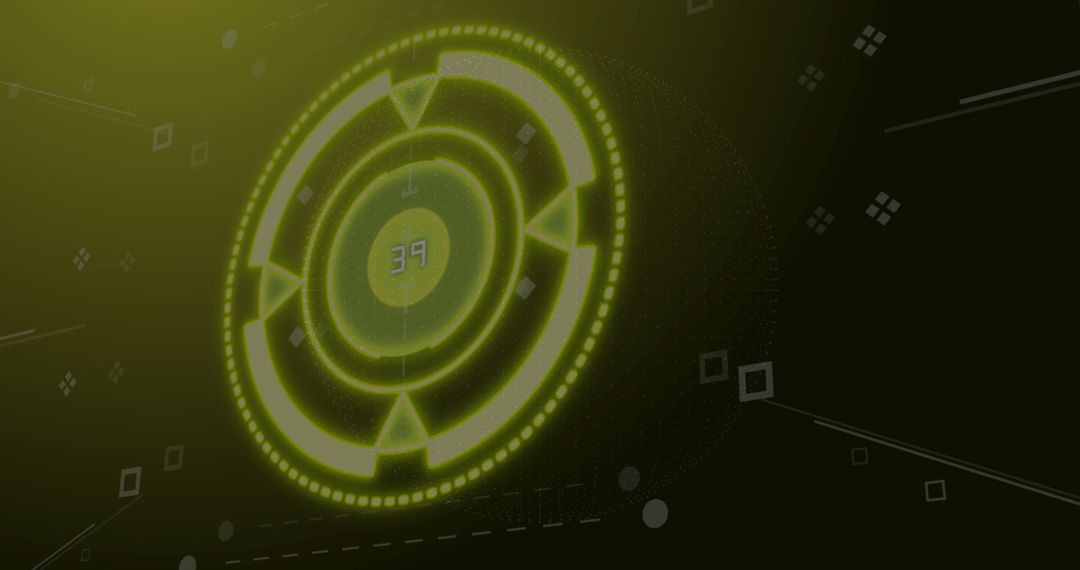 Digital Data Globe with Futuristic Tech Interface on Black Background