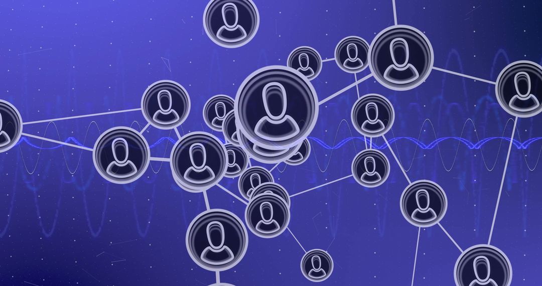 Conceptual Network of User Icons and Global Data Connections