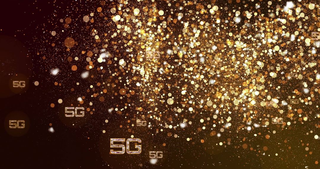 5G Data Network Represented by Glowing Particle Technology