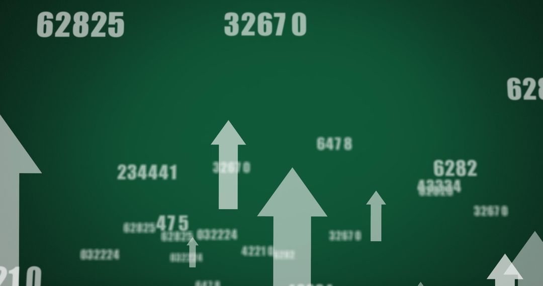 Digital Arrows and Data on Futuristic Tech Interface