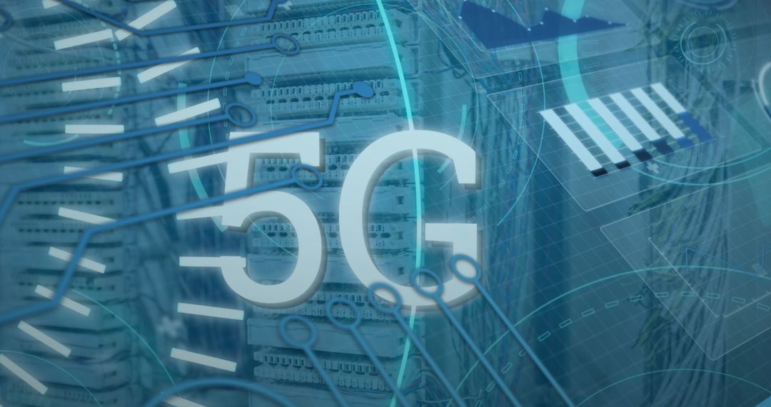 5G Network Technology Futuristic Digital Interface