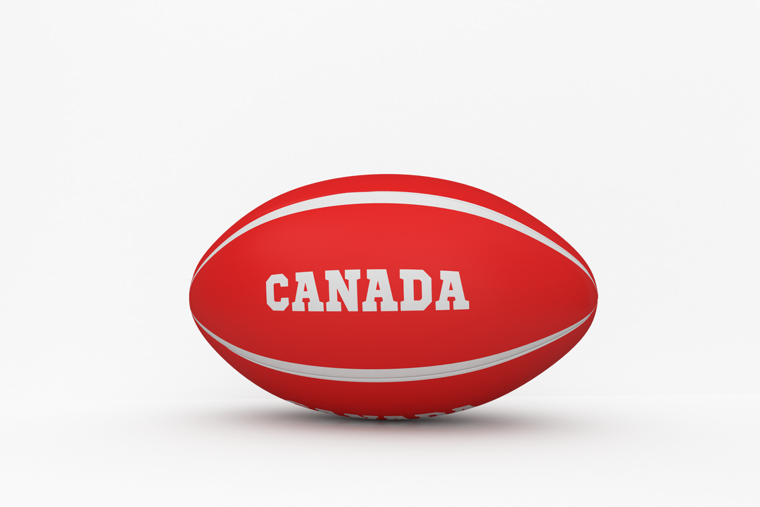 Red Rugby Ball with Canada Text on Transparent Background Vector - Download Free Stock Images Pikwizard.com