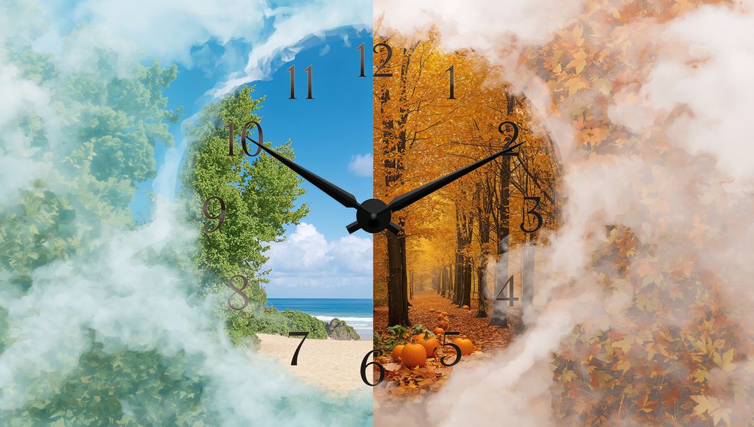 Conceptual Time Visualization with Seasons Duality in Clock Design