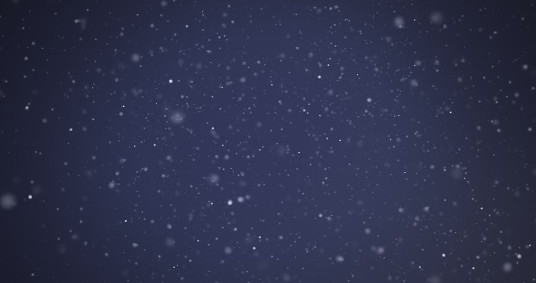 Falling Snowflakes on Deep Blue Background