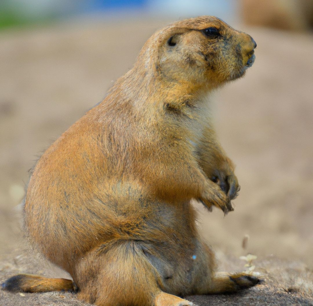 Image of close up of prairie dog against sand background - Free Images, Stock Photos and Pictures on Pikwizard.com