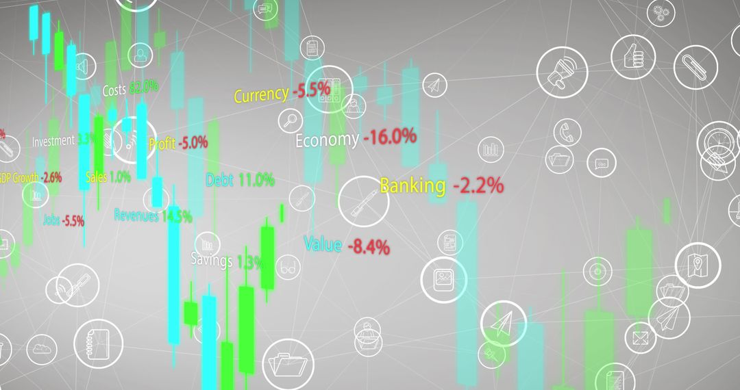 Data Visualization with Finance Icons and Chart Streamlines