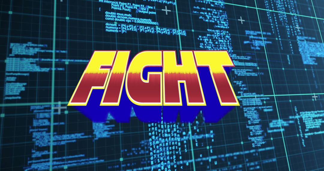 Digital Combat Concept with Dynamic Retro Text