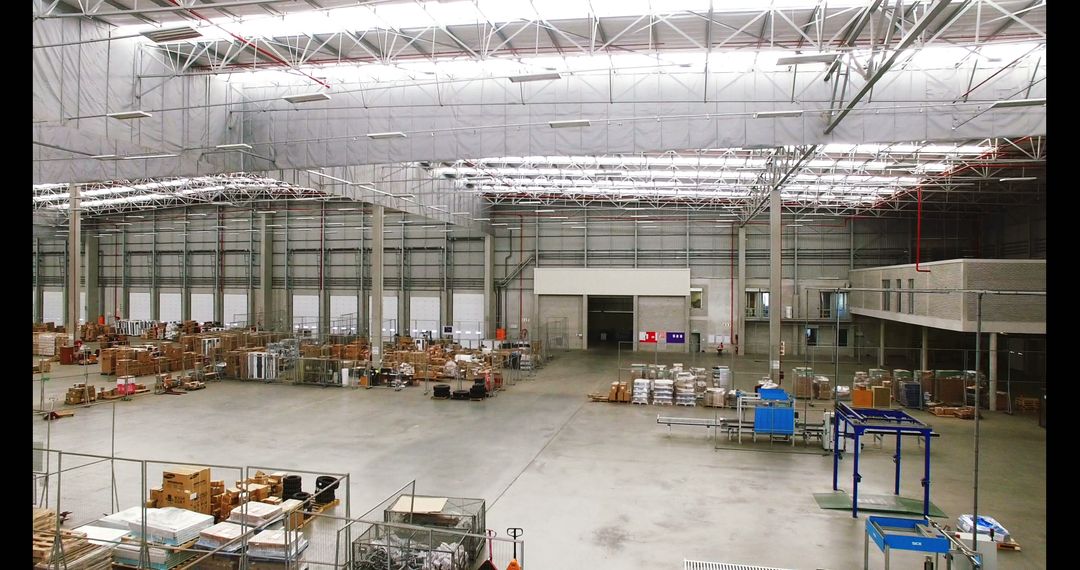 Large Modern Warehouse Interior with Goods and Equipment - Free Images, Stock Photos and Pictures on Pikwizard.com