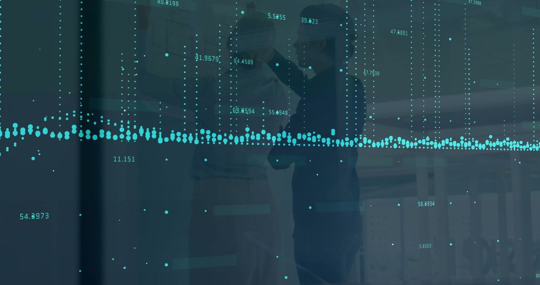 Collaborative Data Interpretation at Office Glass Panel with Digital Overlay