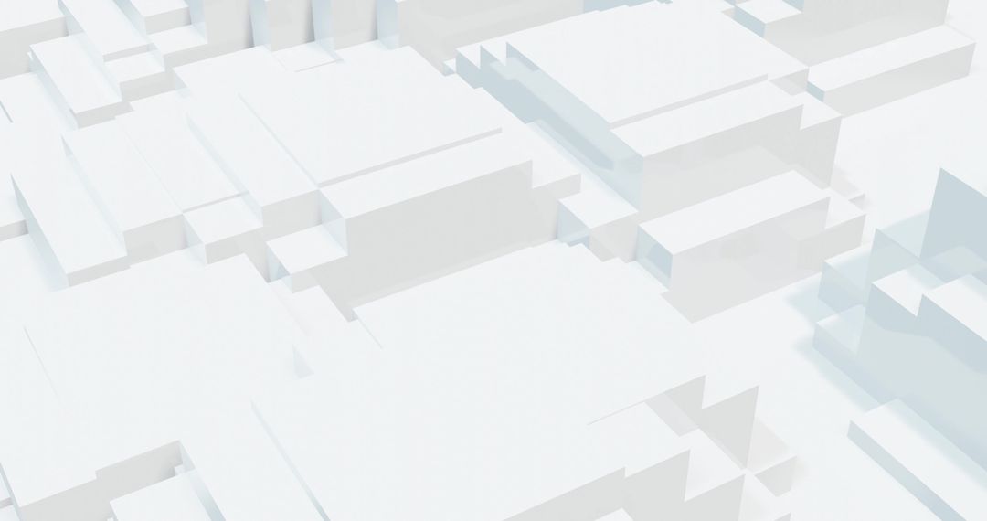 Abstract White 3D Shapes in Hypnotic Motion