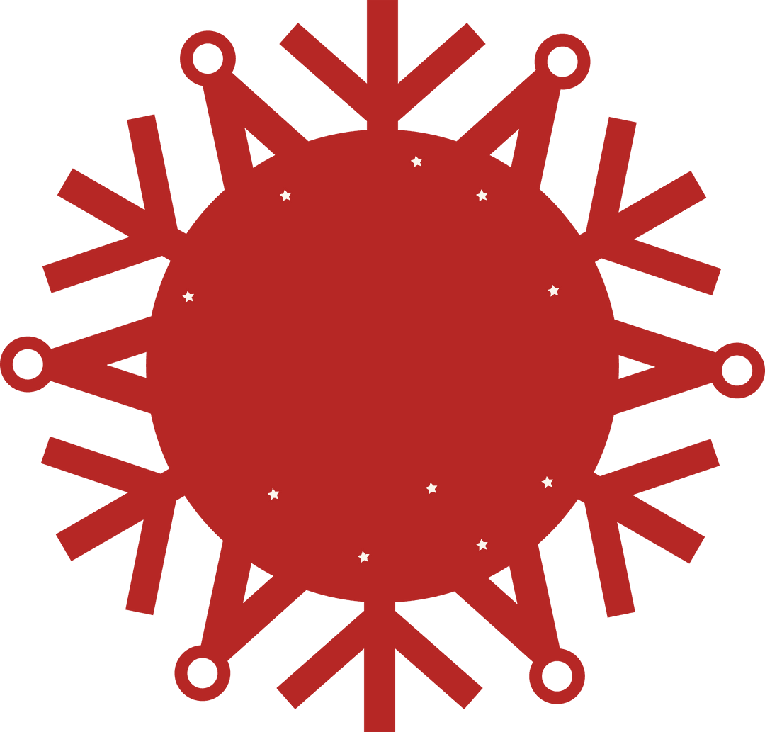 Red Snowflake with Copy Space on Transparent Background - Download Free Stock Images Pikwizard.com