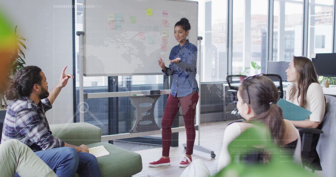 Diverse Team Brainstorming with Whiteboard Presentation