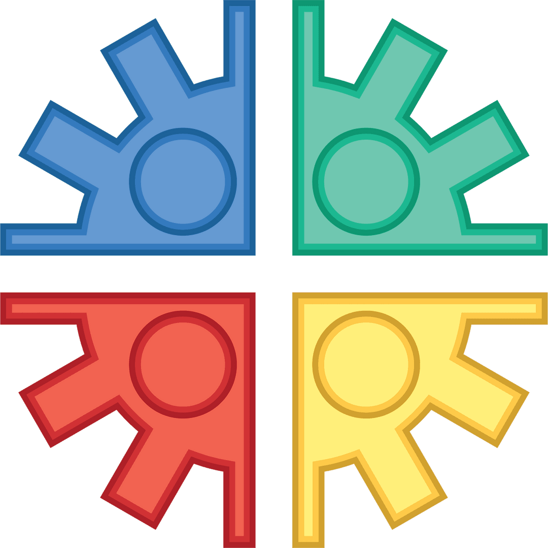 Colorful Geometric Wheel Abstract Vector on Transparent Background