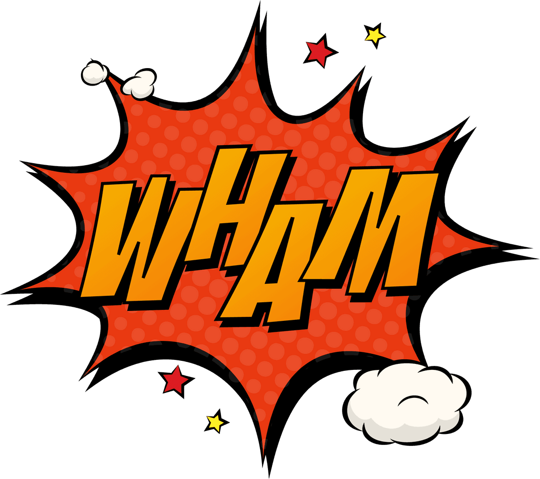 Dynamic WHAM Comic Explosion on Transparent Background