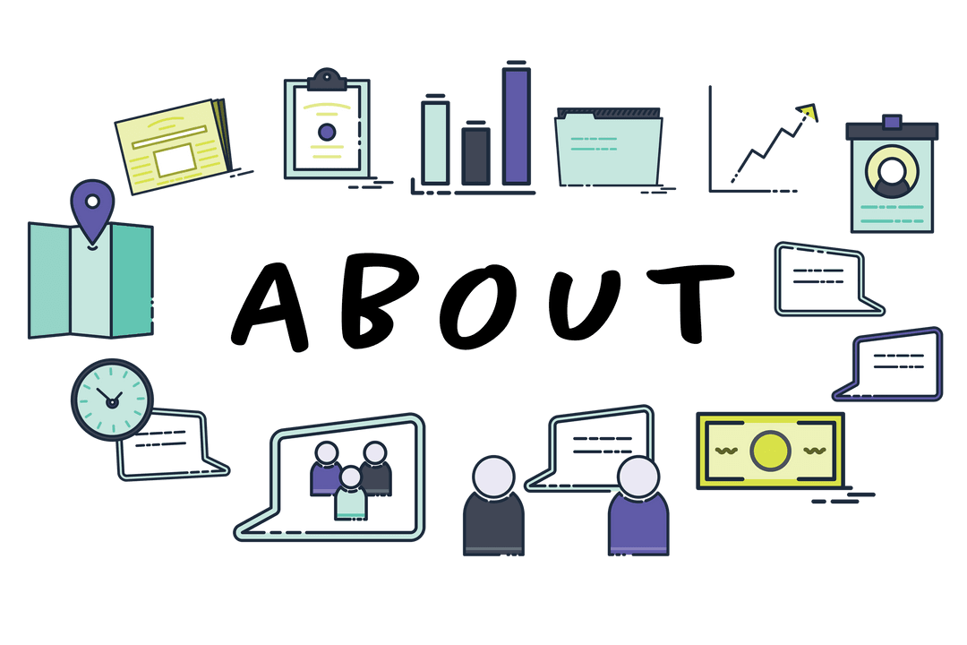 Business and Finance Communication Symbols On Transparent Background