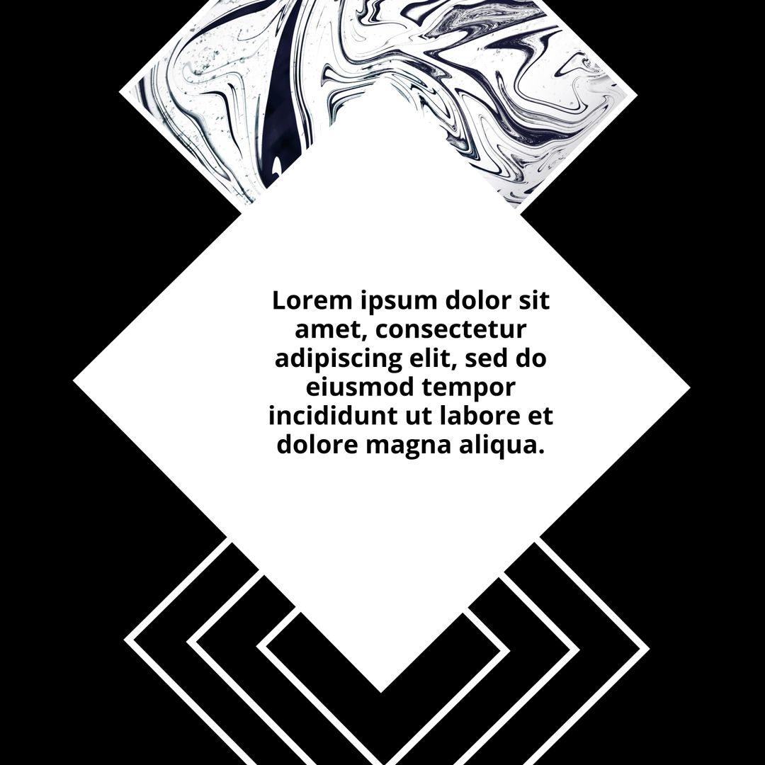 Modern Marble Pattern Design with Central Text Block