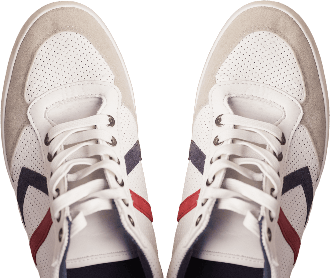 White Sports Shoes Isolated on Transparent Background for Fashion Design