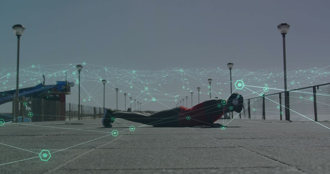 Augmented Reality Data Interface with Fitness Workout Outdoors