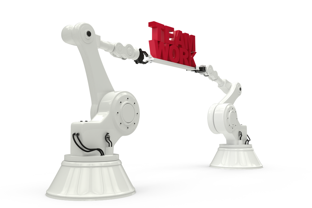 Transparent Robotics Teamwork Digital Illustration in White and Red Color Scheme - Download Free Stock Images Pikwizard.com