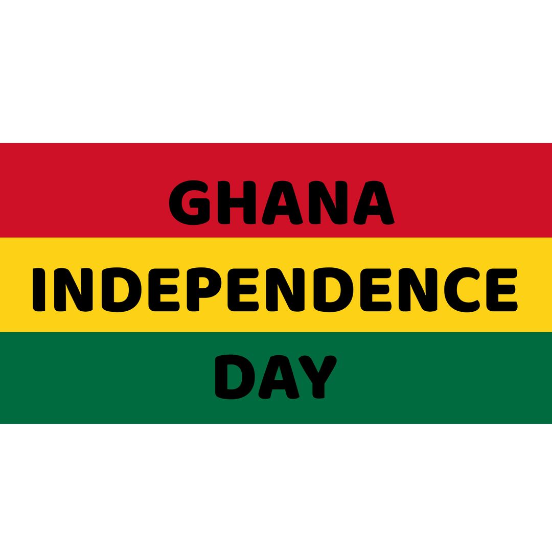 Ghana Independence Day Celebration with National Flag Colors