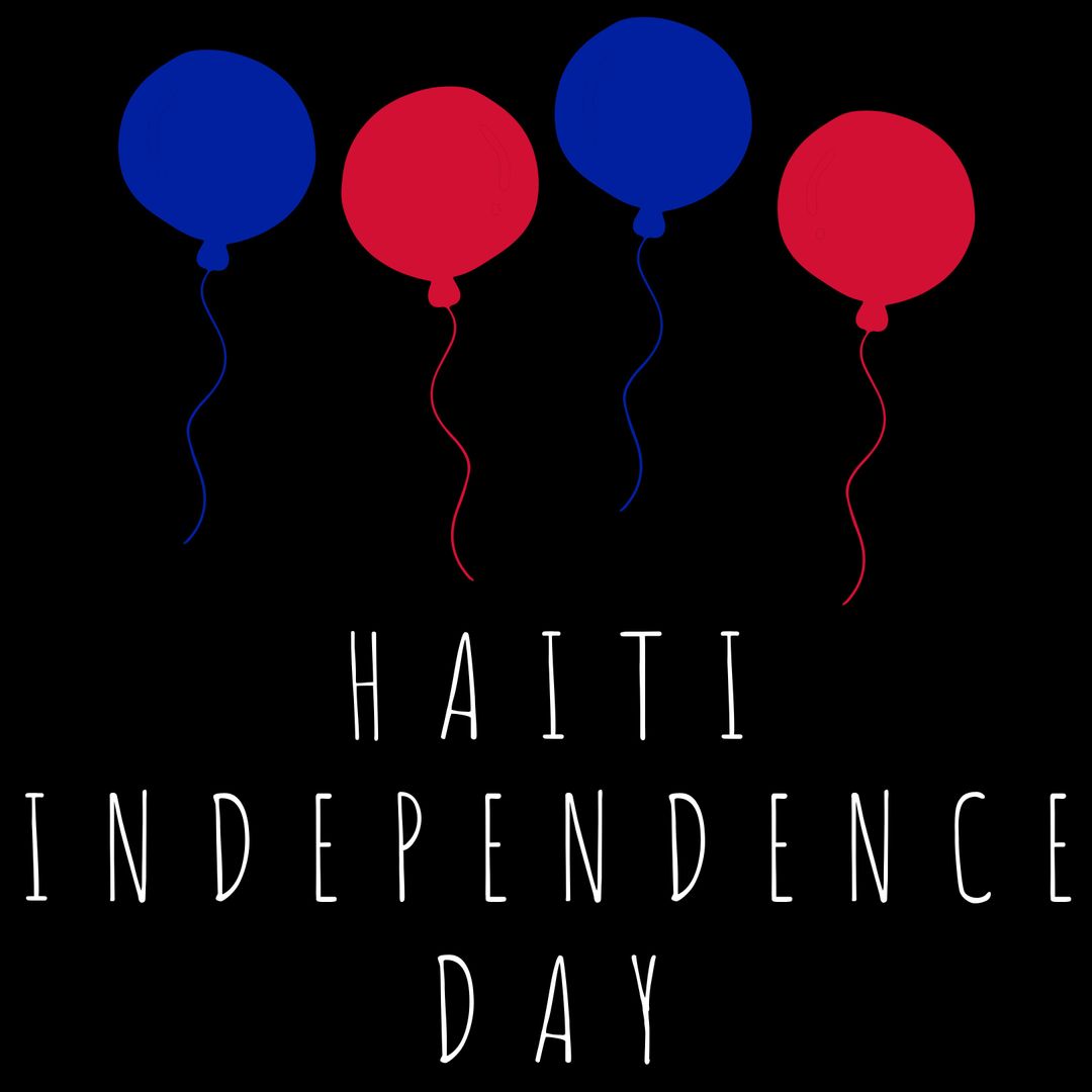 Haiti Independence Day Celebration with Patriotic Balloons